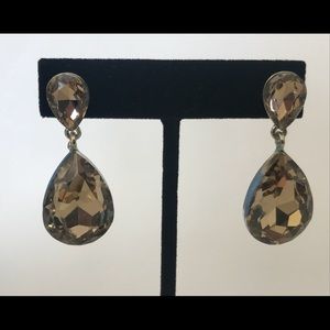 Champagne Gold Tear Drop Earrings New